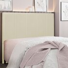 Cabeceira Solteiro 90cm Veludo Ravenna  Bege