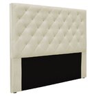 Cabeceira Solteiro 90cm Veludo Tania  Bege