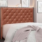 Cabeceira Solteiro 90cm Veludo Tania  Cobre
