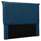 Cabeceira Solteiro 90cm Veludo Veneza  Azul Marinho