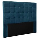 Cabeceira Solteiro 90cm Veludo Verona  Azul Marinho
