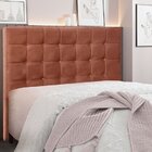 Cabeceira Solteiro 90cm Veludo Verona  Cobre