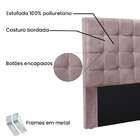 Cabeceira Solteiro 90cm Veludo Verona  Lilás