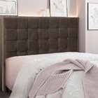 Cabeceira Solteiro 90cm Veludo Verona  Marrom