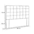 Cabeceira Solteiro 90cm Veludo Verona  Rosa