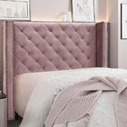 Cabeceira Solteiro 90cm Veludo Vicenza  Lilás