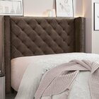 Cabeceira Solteiro 90cm Veludo Vicenza  Marrom