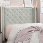 Cabeceira Solteiro 90cm Veludo Vicenza  Prata