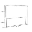 Cabeceira Solteiro 90cm Veneza Spezzia Branco