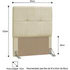 Cabeceira Solteiro 90cm Vênus Corano Bege - D'monegatto