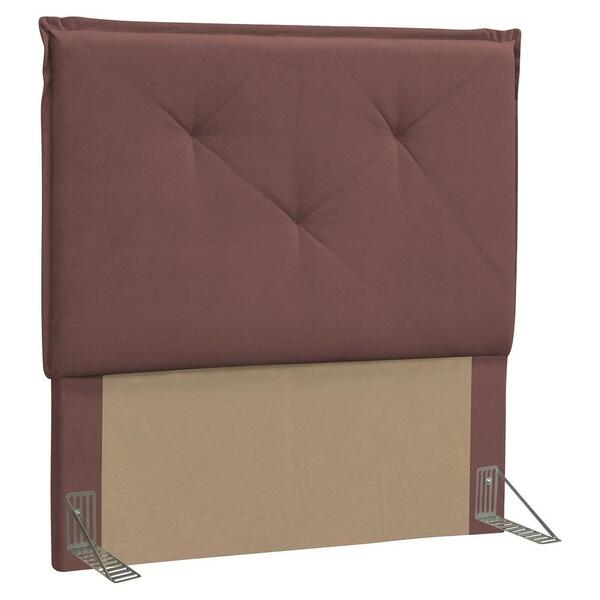 Cabeceira Solteiro 90cm Vic Suede Telha - D'monegatto