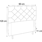 Cabeceira Solteiro Alemanha 90 Cm Suede Camurça - D A Decor