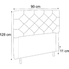 Cabeceira Solteiro Alemanha 90 Cm Suede Marrom - D A Decor