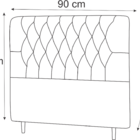 Cabeceira Solteiro Alice 90 Cm Suede Cappucino - D A Decor