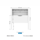 Cabeceira Solteiro Almada Branca