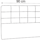 Cabeceira Solteiro Ana Luisa 90 Cm Suede Marfim - D A Decor