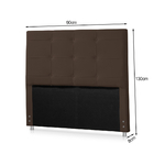 Cabeceira Solteiro Austria 0,88 Marrom