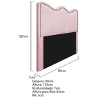 Cabeceira Solteiro Bari P02 90 Cm Para Cama Box Corano - Doce