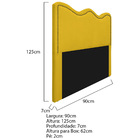 Cabeceira Solteiro Bari P02 90 Cm Para Cama Box Corano - Doce