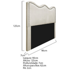 Cabeceira Solteiro Bari P02 90 Cm Para Cama Box Linho - Doce