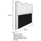 Cabeceira Solteiro Bari P02 90 Cm Para Cama Box Suede - Amare