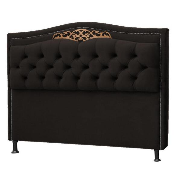 Cabeceira Solteiro Belize Veludo Cacau 0,90m