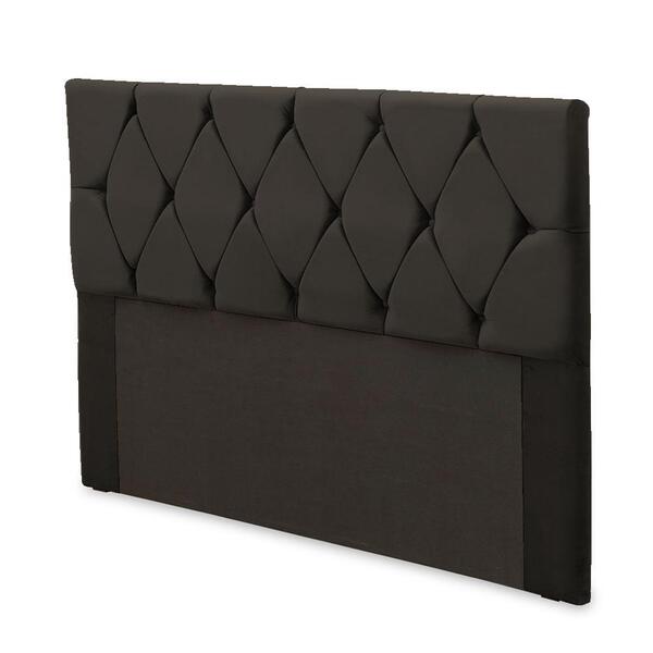 Cabeceira Solteiro Bia Veludo Castor 0,90m