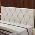 Cabeceira Solteiro Bia Veludo Marfim 0,90m