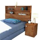 Cabeceira Solteiro Box Com Criado Luka Amêndoa