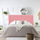 Cabeceira Solteiro Box Estofada 90 Cm Iza Suede Rose