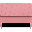 Cabeceira Solteiro Box Estofada 90 Cm Iza Suede Rose