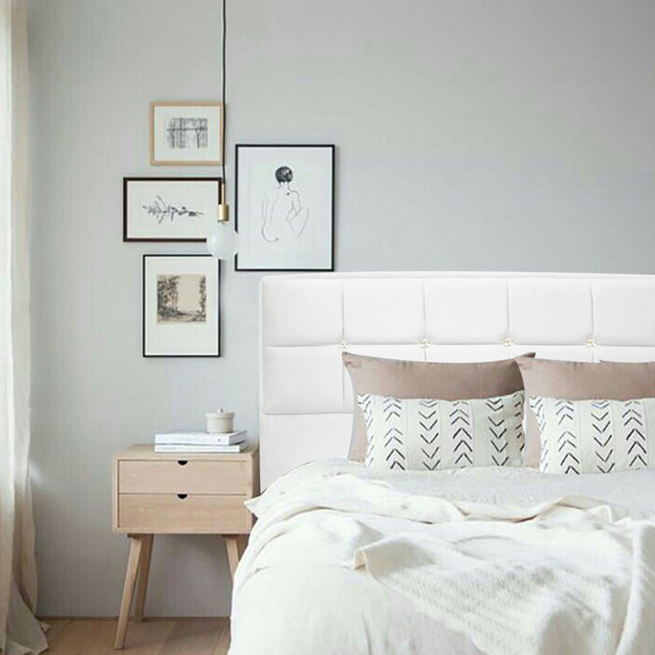 Cabeceira Solteiro Box Estofada  90 Cm Londres Com Strass Cor