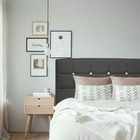 Cabeceira Solteiro Box Estofada  90 Cm Londres Com Strass Cor