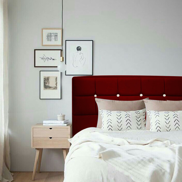 Cabeceira Solteiro Box Estofada  90 Cm Londres Com Strass Sue