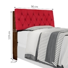 Cabeceira Solteiro Box Laura Malbec Captonê Vermelho