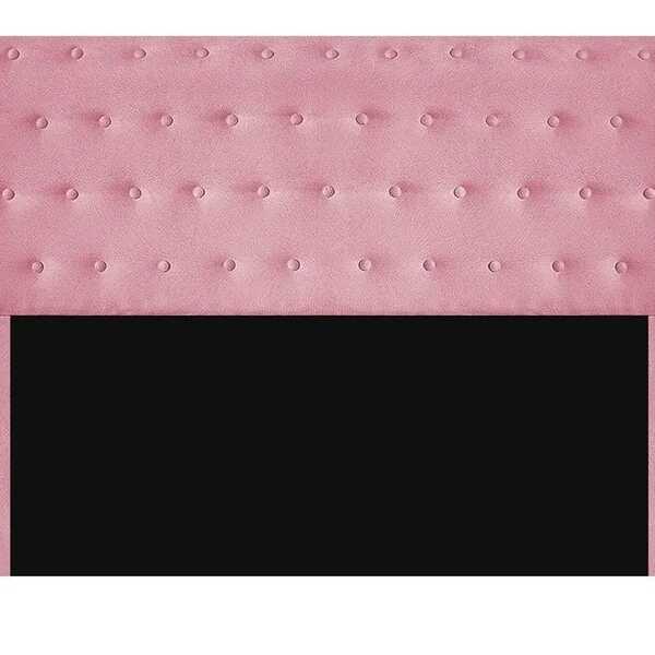 Cabeceira Solteiro Brenda 90 Cm Suede Rosa Bebê - D A Decor