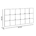 Cabeceira Solteiro Cama Box 90cm Painel Sleep Suede Bege M11