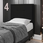 Cabeceira Solteiro Cama Box 90cm Para Quarto Onix Suede M11 -