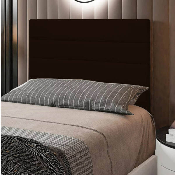 Cabeceira Solteiro Cama Box 90cm Para Quarto Rubi Suede M11 -