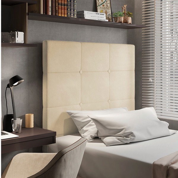 Cabeceira Solteiro Cama Box 90cm Para Quarto Stambul Suede M1