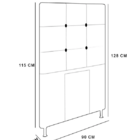 Cabeceira Solteiro Cama Box 90cm Para Quarto Stambul Suede M1