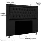 Cabeceira Solteiro Cama Box 90x128cm Turquesa Linho Dc