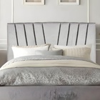 Cabeceira Solteiro Cama Box Estofada 100 Cm Lile Suede Cinza