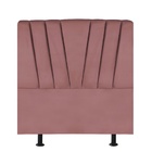 Cabeceira Solteiro Cama Box Estofada 100 Cm Lile Suede Rosé
