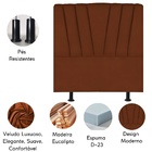 Cabeceira Solteiro Cama Box Estofada 90 Cm Emma Veludo Terrac