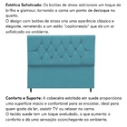 Cabeceira Solteiro Cama Box Estofada 90 Cm Suede Eva Azul Tur