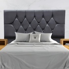 Cabeceira Solteiro Cama Box Estofada 90 Cm Suede Lisboa Cinza