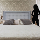 Cabeceira Solteiro Cama Box Veneza Diamond 10 Linho 90 X 80 C