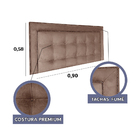 Cabeceira Solteiro Cama Box Veneza Diamond 10 Suede Liso 90 X