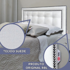 Cabeceira Solteiro Cama Box Veneza Diamond 10 Suede Liso 90 X